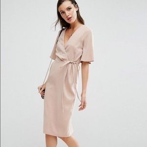 ASOS Wrap MIDI Dress with tie